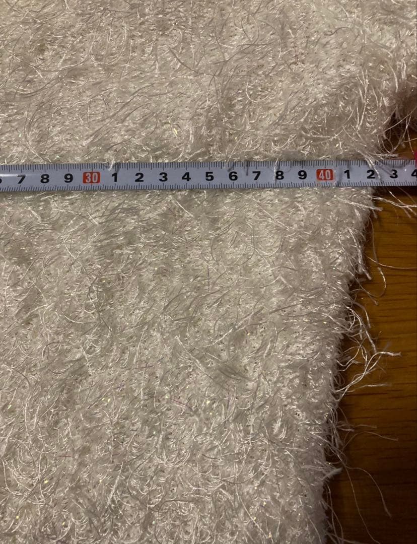 【最終値下げ】CELINE 白　ラメ入りファンシーヤーントップス