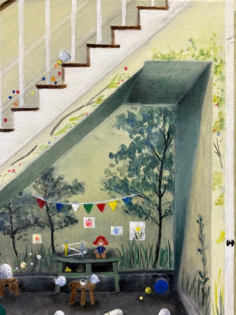 House sitting アクリル画　F3