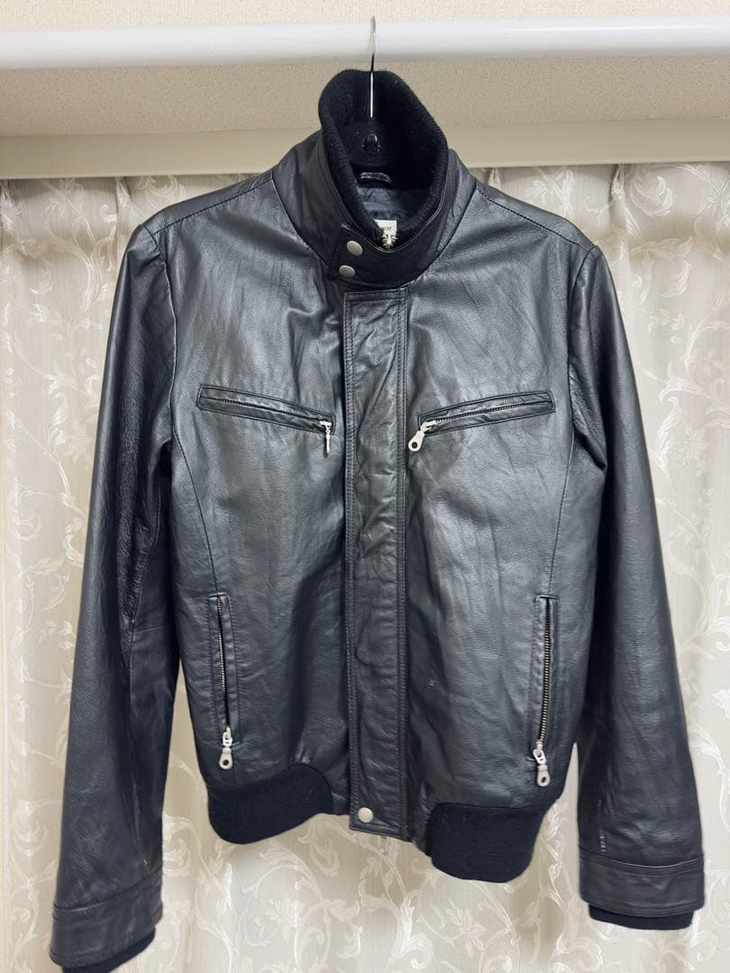 SAINT LAURENT ブラックレザージャケット 40