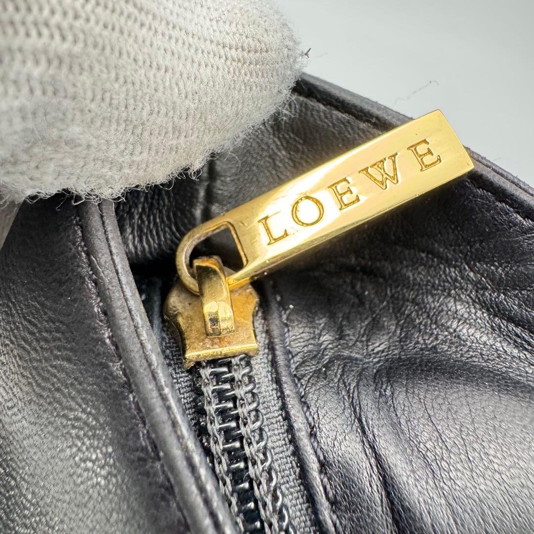 LOEWE ロエベ アナグラム ナッパレザー トートバッグ A4ギリギリ 黒