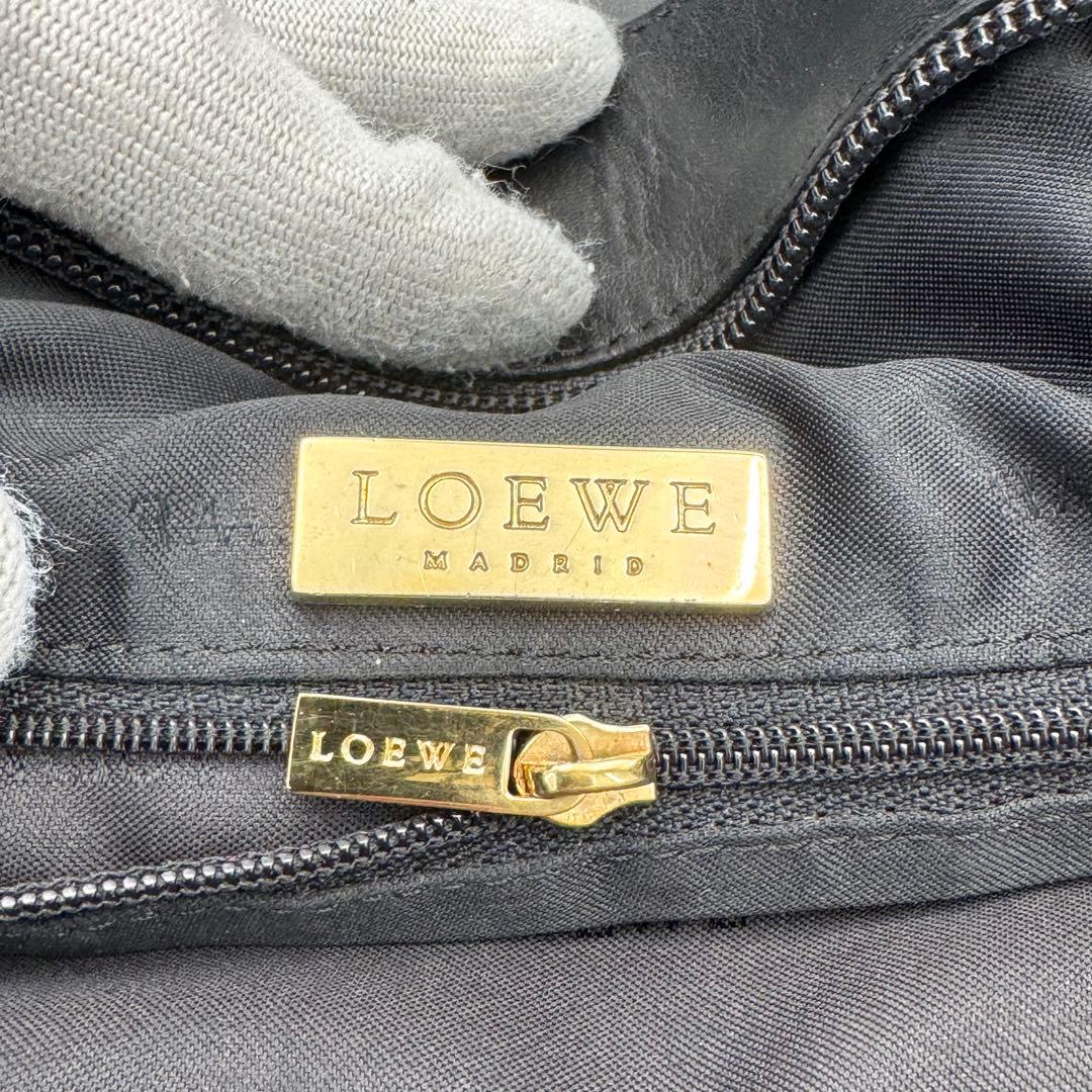 LOEWE ロエベ アナグラム ナッパレザー トートバッグ A4ギリギリ 黒