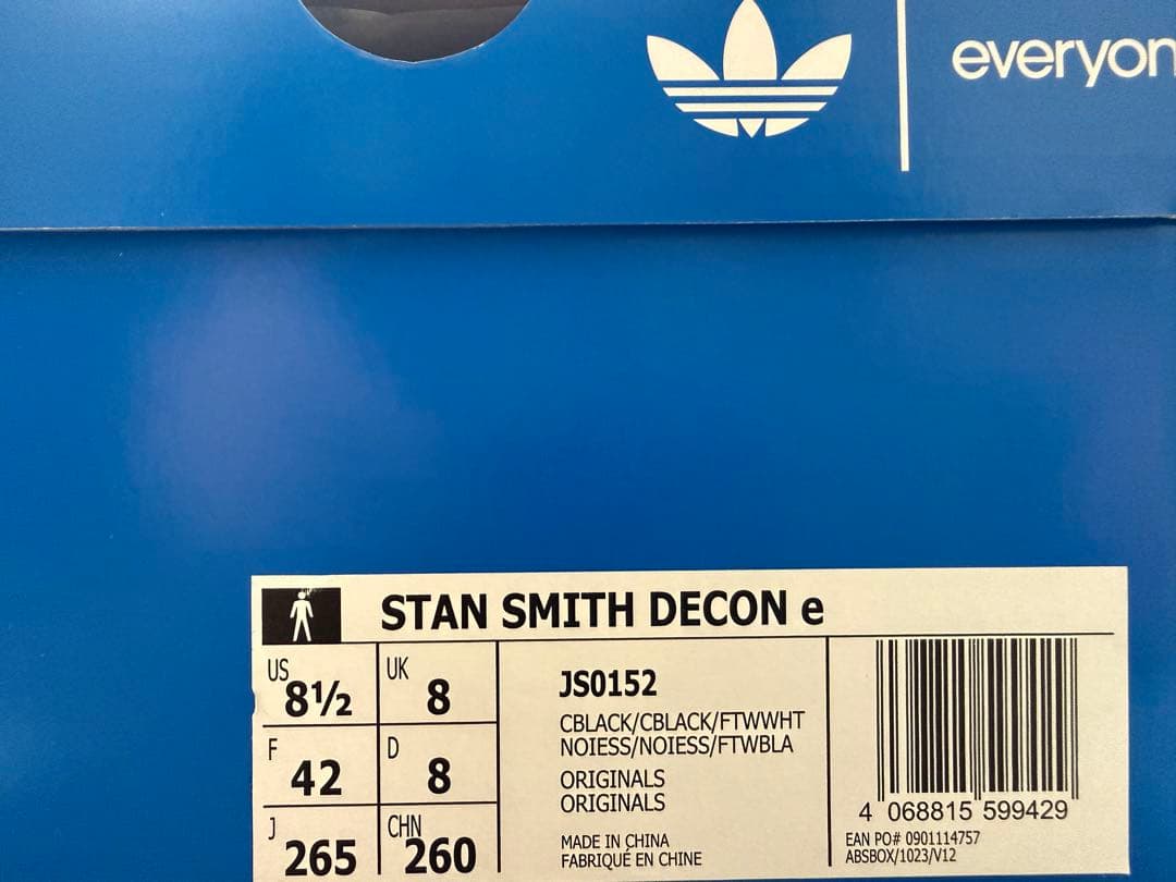 新品 STAN SMITH DECON everyone CORE BLACK