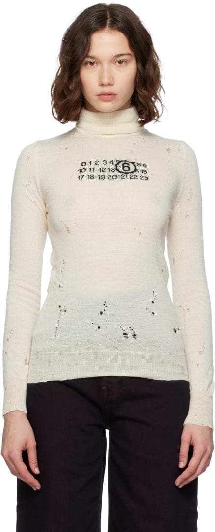 【定価10万】Margiela MM6 タートルネック セーター ホワイト S