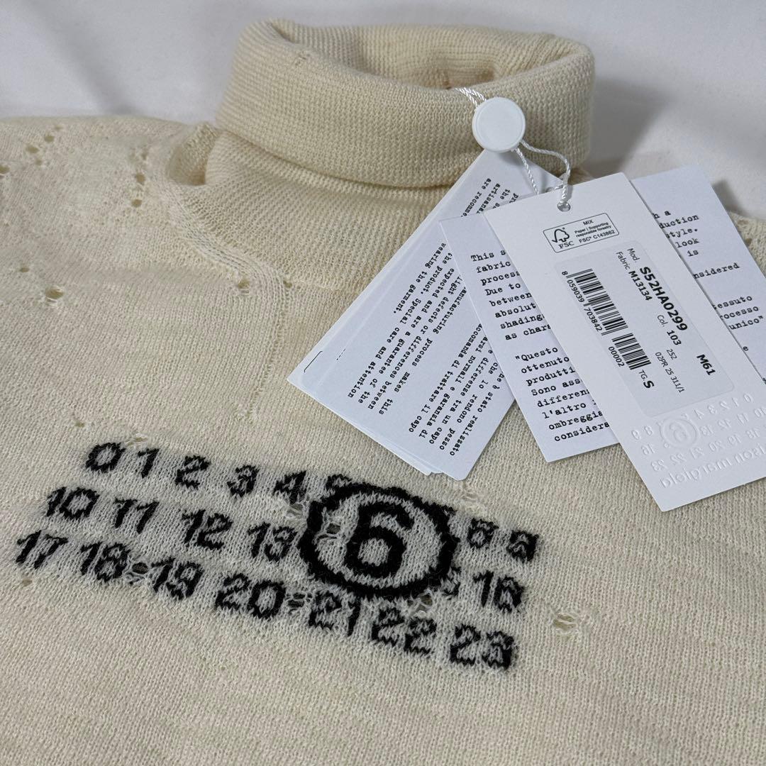 【定価10万】Margiela MM6 タートルネック セーター ホワイト S