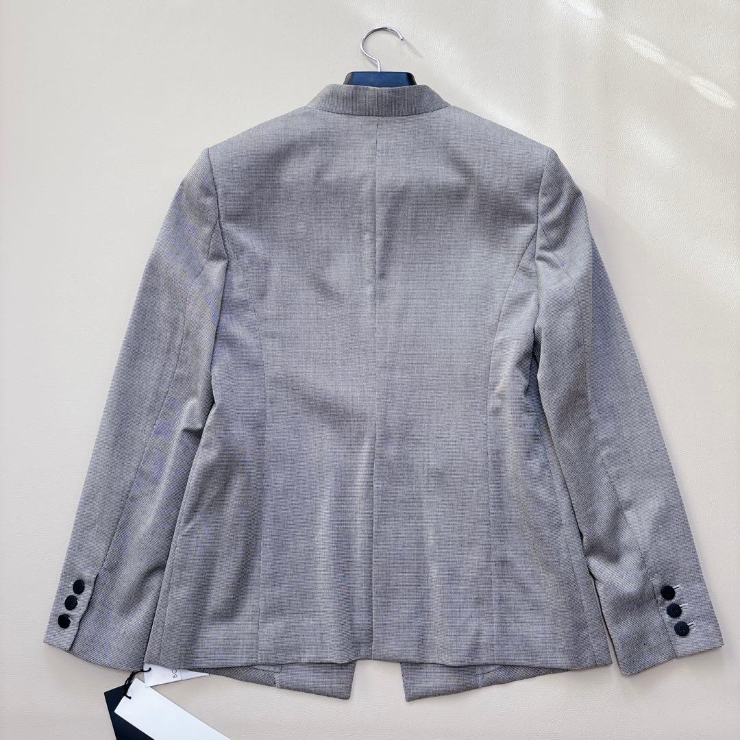 未使用✨BOSCH ボッシュ ノーカラー パンツスーツ 40 グレー チェック