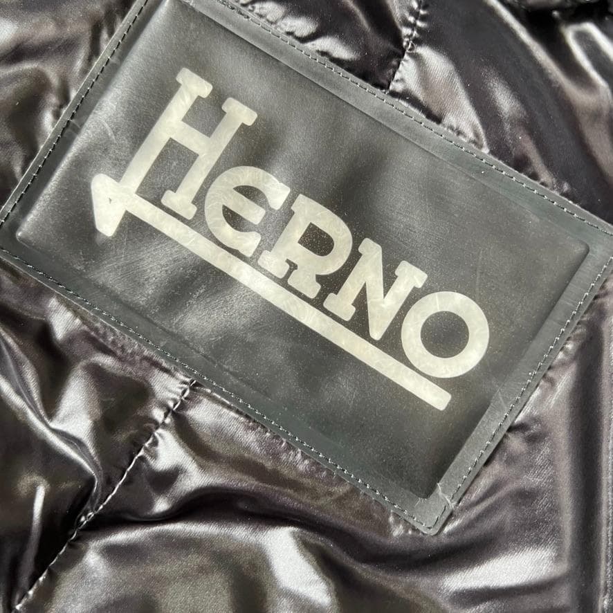 komako・ヘルノ HERNO ラクーンファー シャイニー ダウン