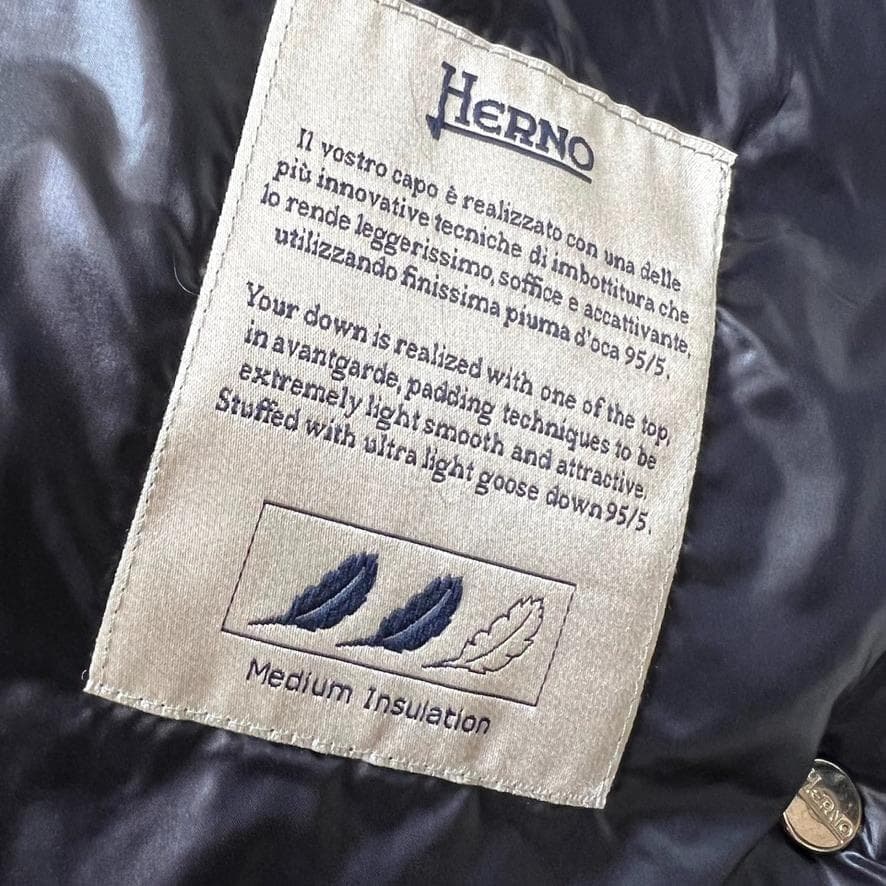 komako・ヘルノ HERNO ラクーンファー シャイニー ダウン