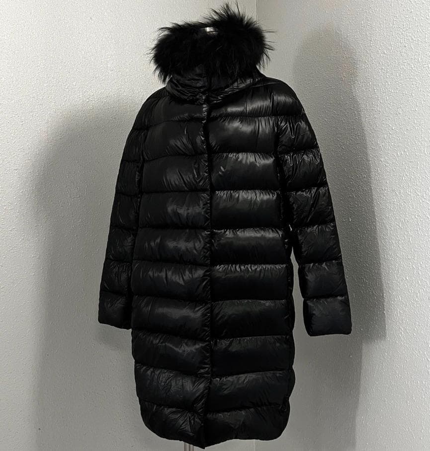 komako・ヘルノ HERNO ラクーンファー シャイニー ダウン