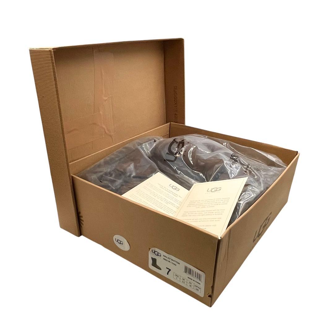 《未使用品》 アグ ムートン ミドル ショート ブーツ スエード ブラウン 茶系