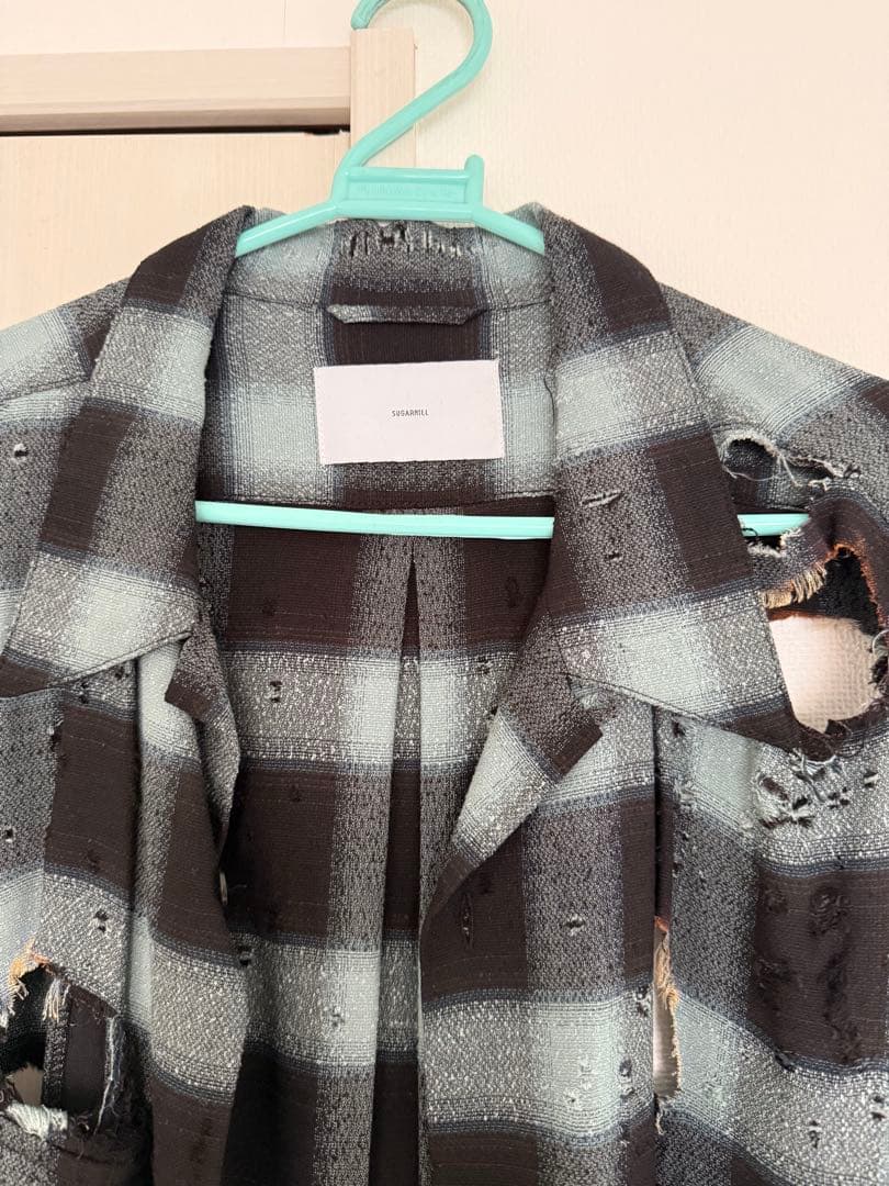 トップス SUGARHILL BURNT OMBRE PLAID BLOUSE 23SS