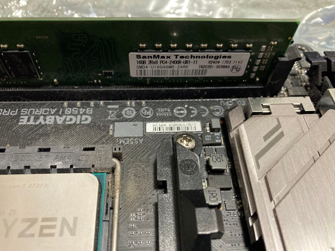 Ryzen 7 2700X マザーボード+RAM16Gセット