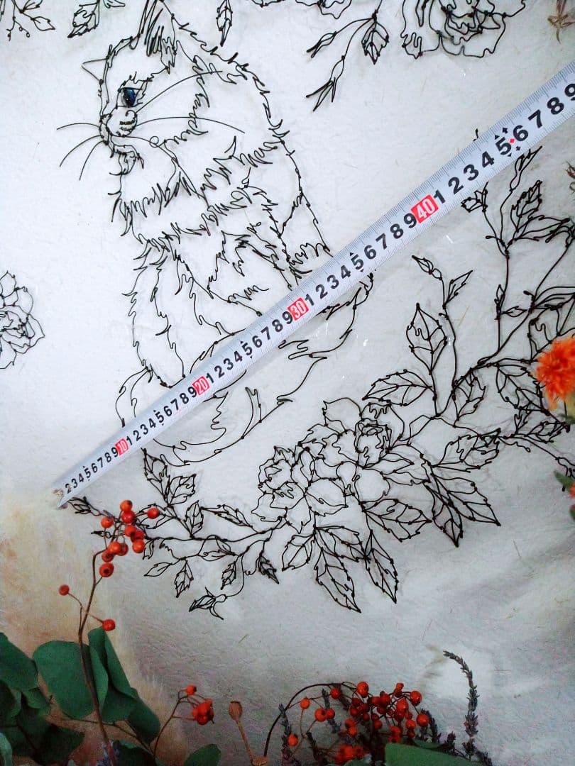 そらページ　つる薔薇　猫　（小鳥追加）