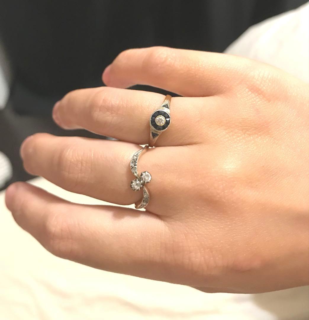 アンティーク　ヴィクトリアン　ダイヤモンドリング　10〜11号　1ct