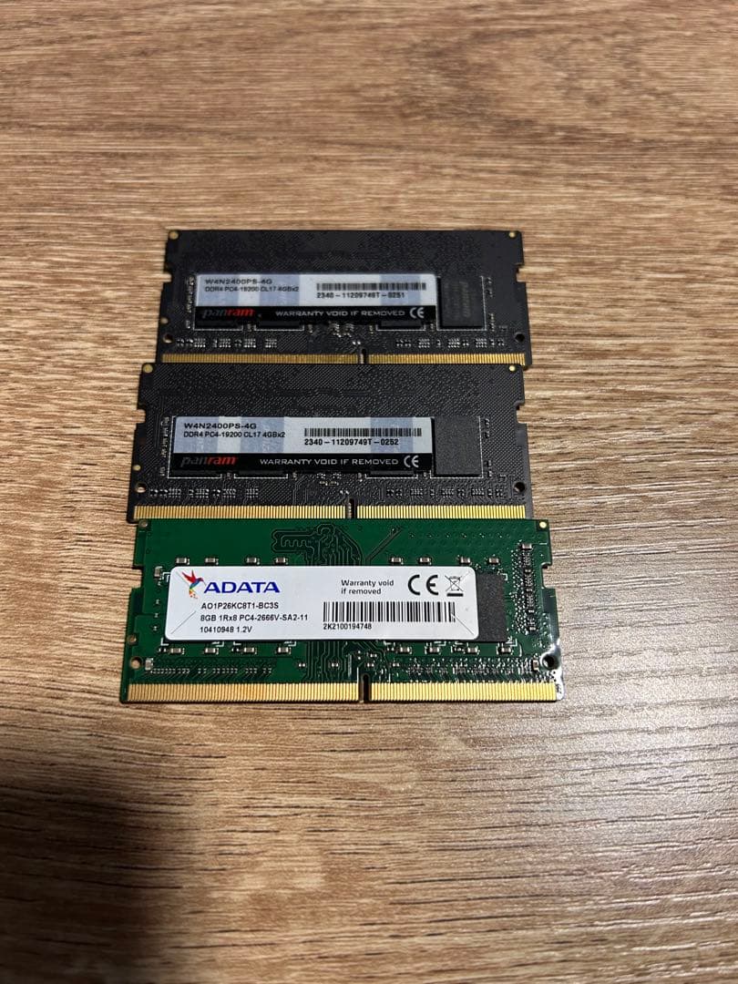 DDR4メモリ　計16GB ノートパソコン