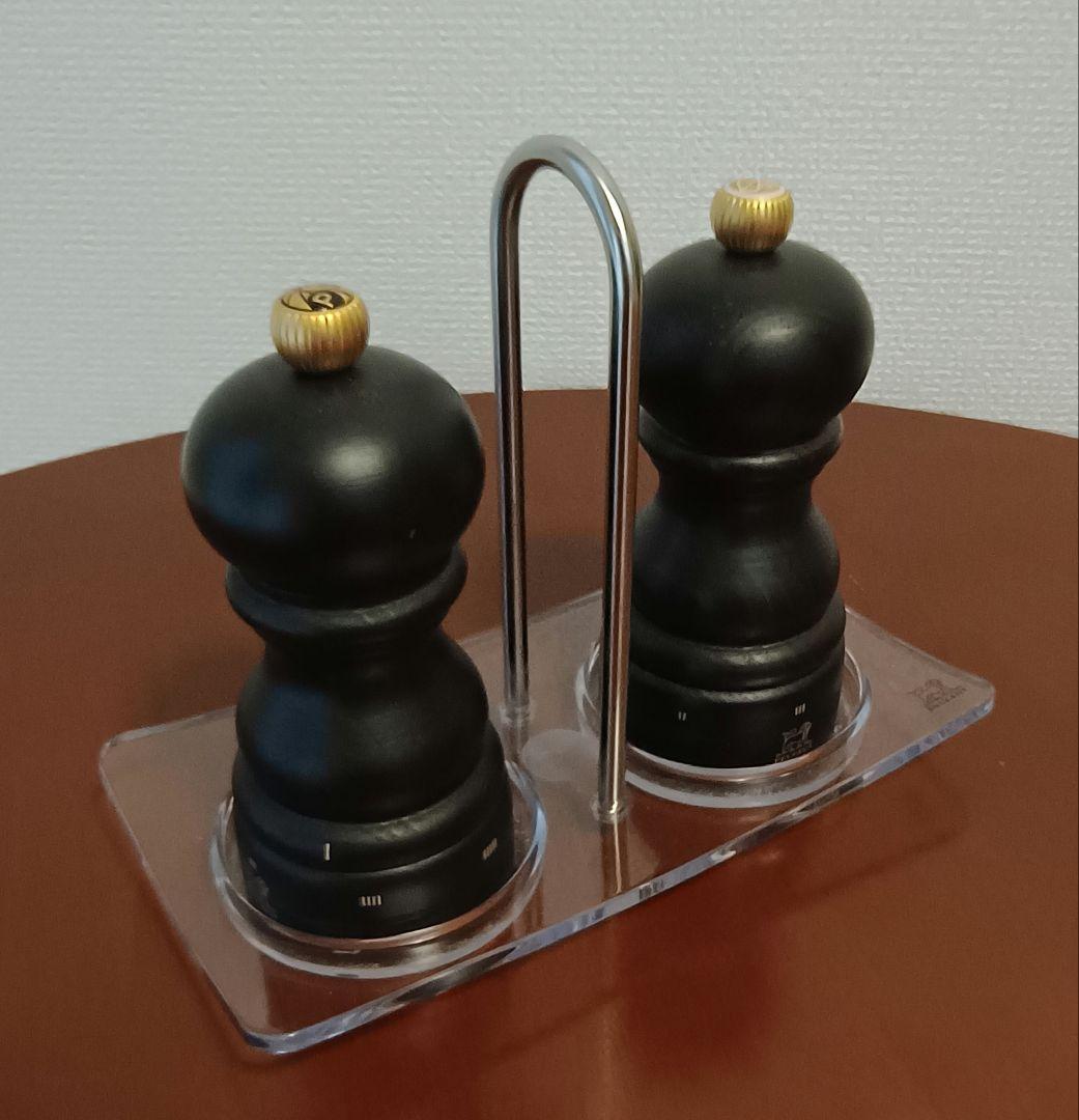 PEUGEOTプジョー ソルトミル12cm チョコ ペッパーミル トレイセット