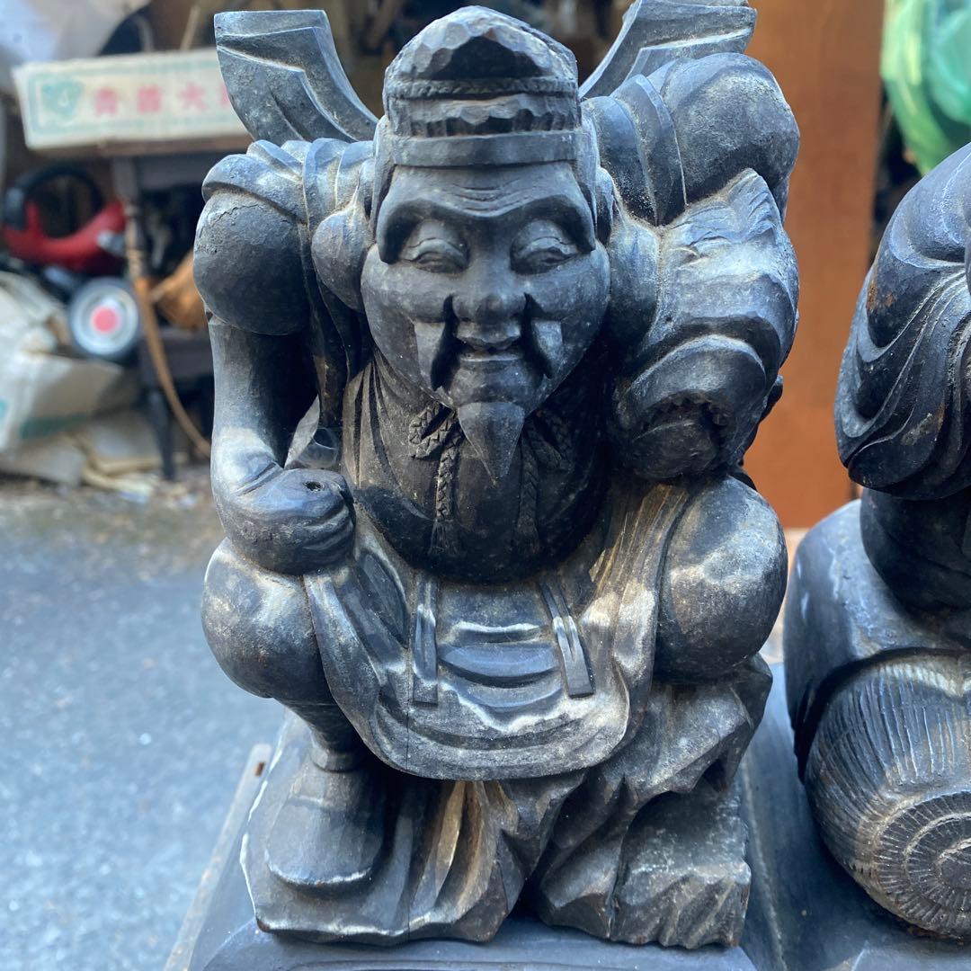 江戸期・祀り福神「恵比寿・大黒天」民衆信仰・財運福徳・邪気祓い・二神一対彫り