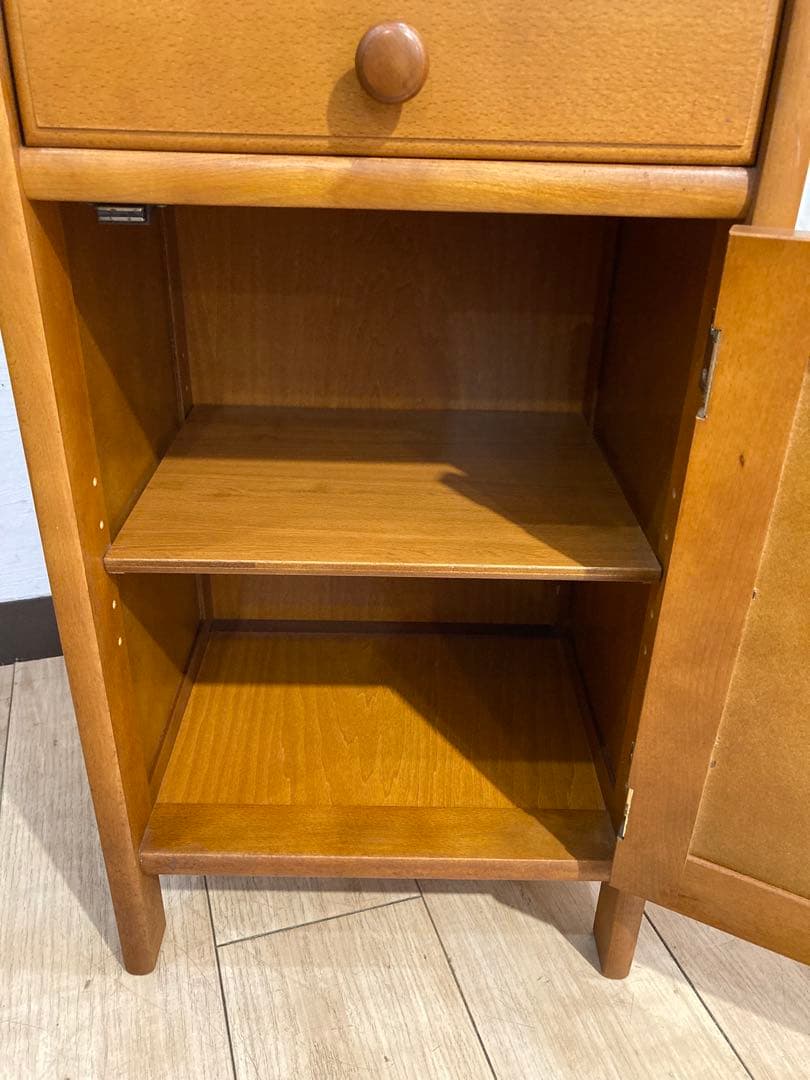 オールドカリモク　木製　棚　キャビネット　引き出し　アンティーク　レトロ