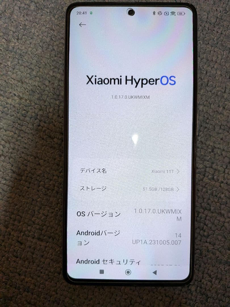 スマートフォン本体 Xiaomi 11T 128GB Android 14