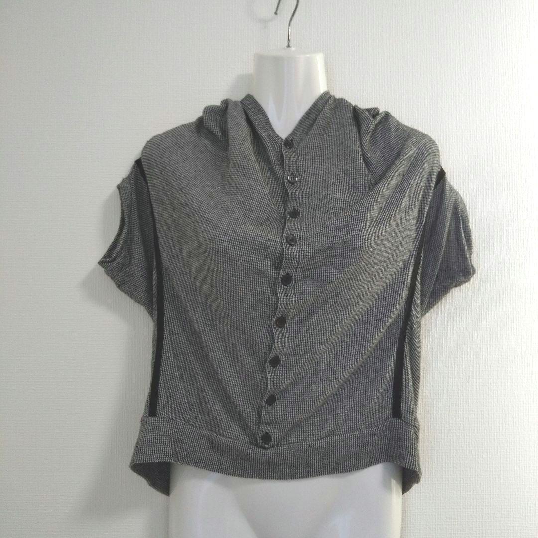 ky230 Y's 変形 デザイントップス 半袖 モノトーン 2サイズ