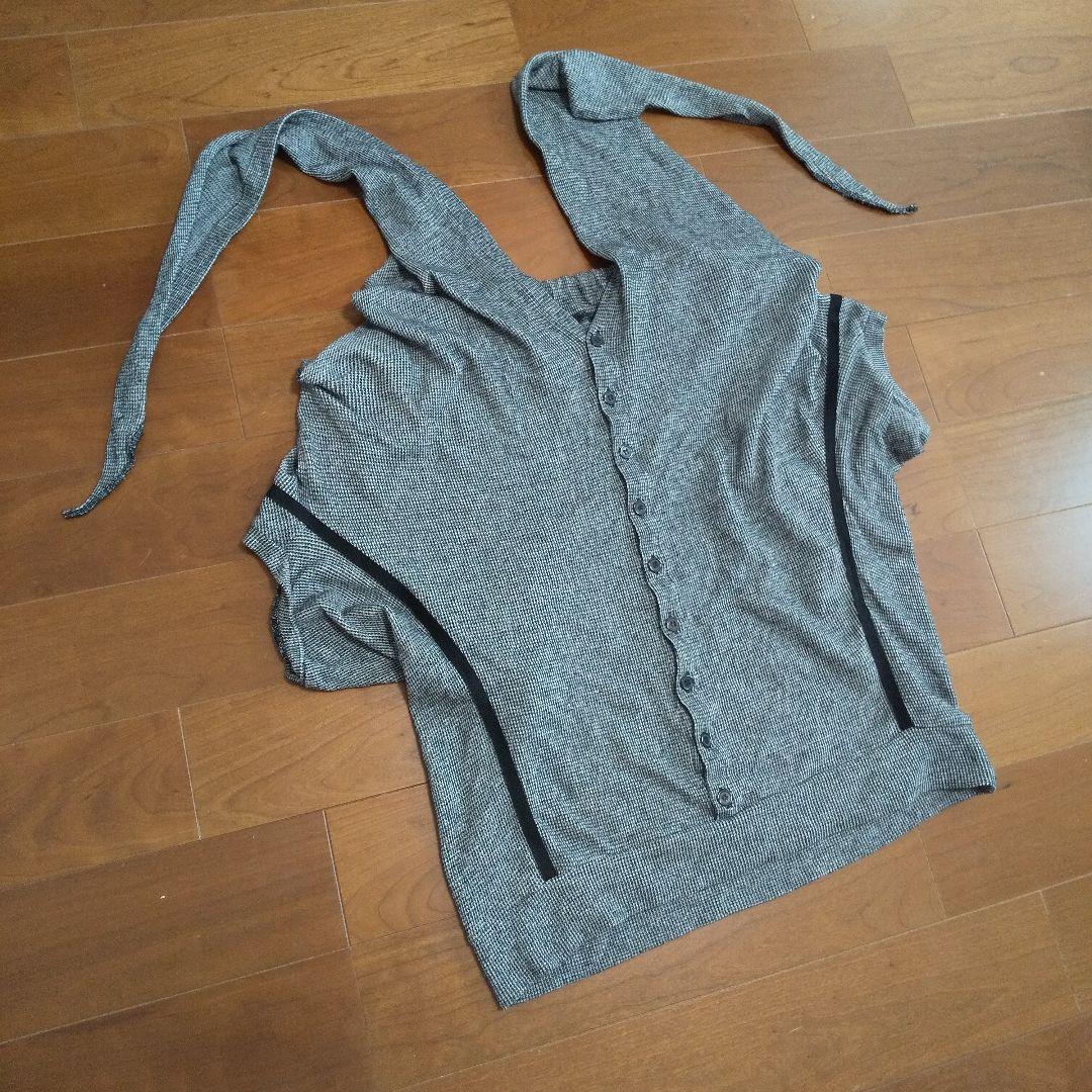 ky230 Y's 変形 デザイントップス 半袖 モノトーン 2サイズ