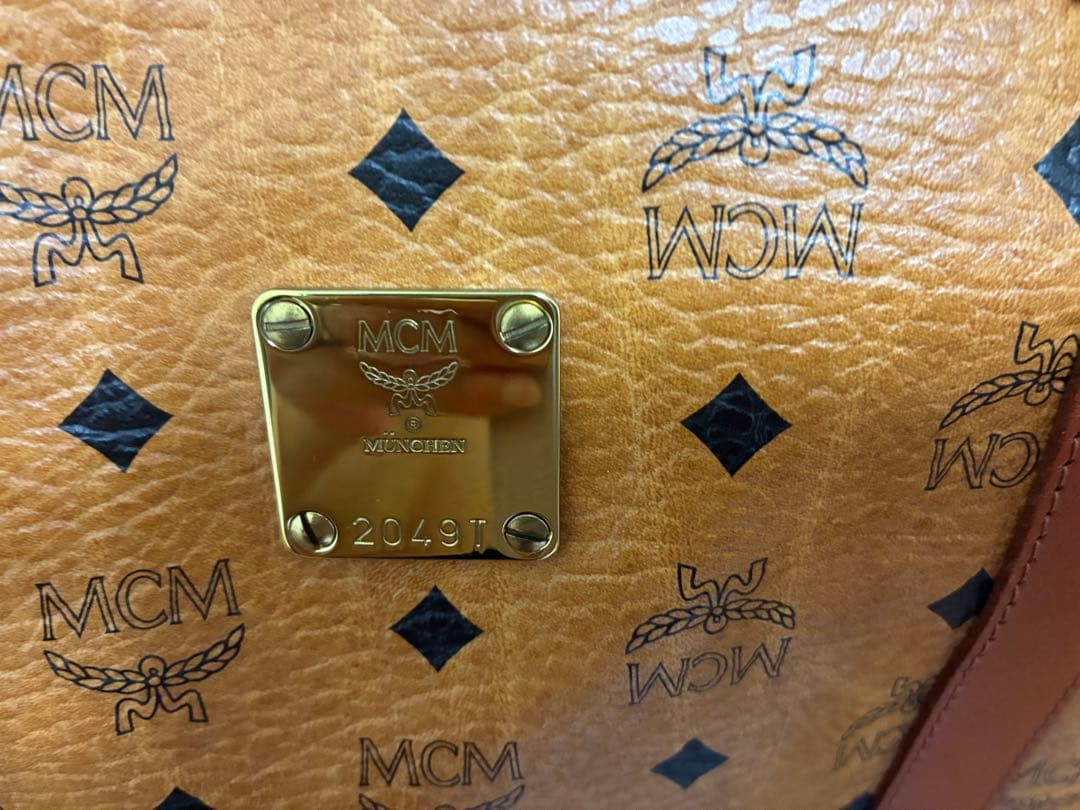 MCM レザーボストンバッグ　ビィンテージ　大容量