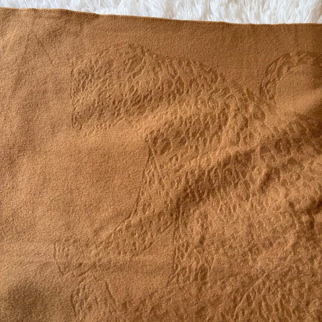 イヴサンローラン ヒョウ柄 レオパード 大判マフラー キャメル カシミヤ混