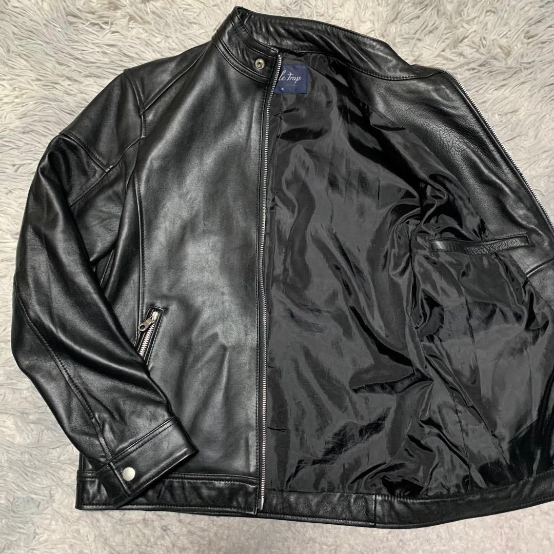 美品 Rattle Trap メンズビギ レザージャケット シングルライダース
