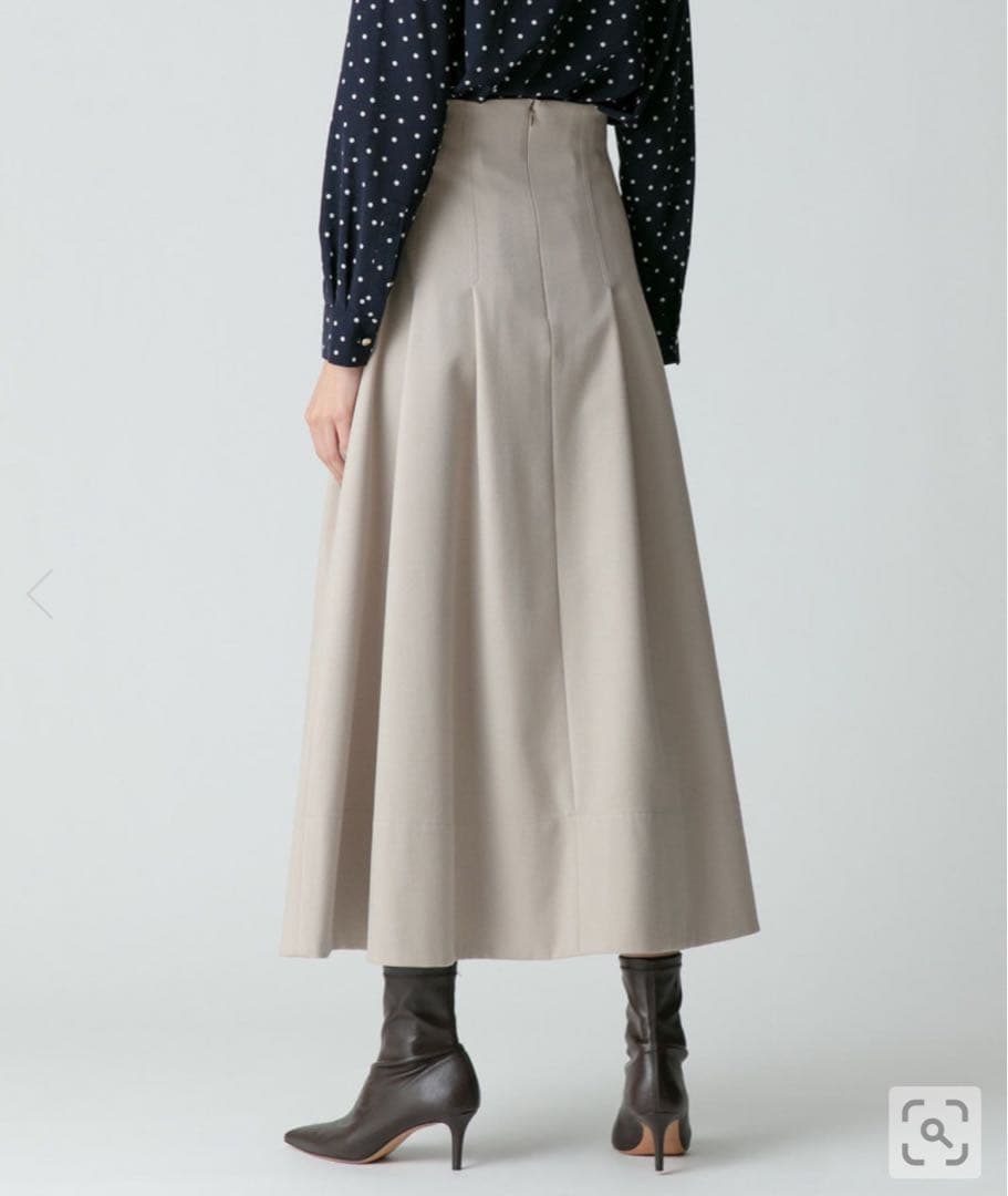 アルアバイル allureville ポリエステル調フランネルフレアスカート