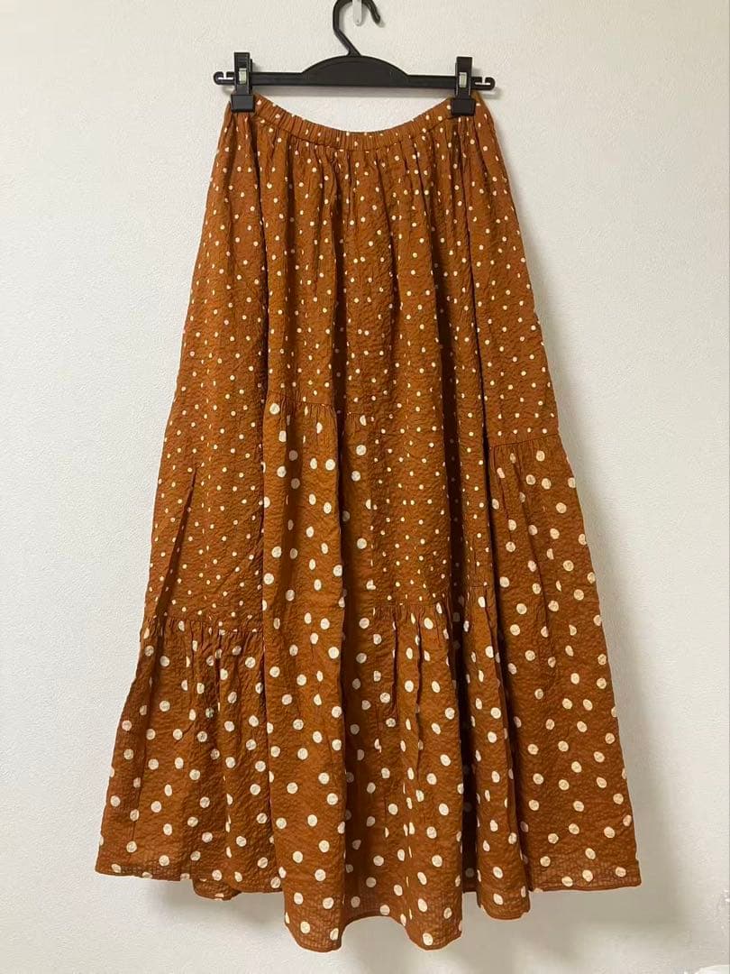 BEARDSLEYドットパッチワークスカート
