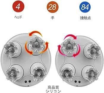 電動 頭皮ブラシ IPX7防水 自宅 風呂 3Ｄ技術 USB充電台座　ペット