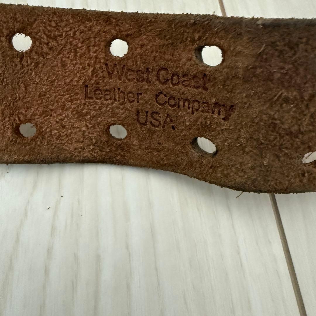 LED RECHWE スタッズ レザー ベルト HTC 32インチ