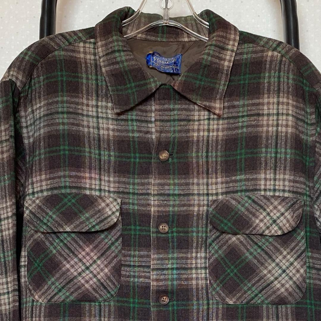 50s Pendleton ペンドルトン ボードシャツ オープンカラー L