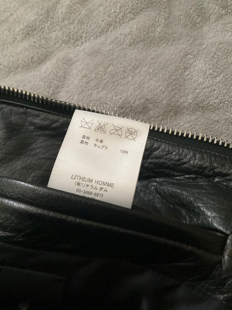 LITHIUM HOMME リチウムオム　レザーシングルライダースジャケット