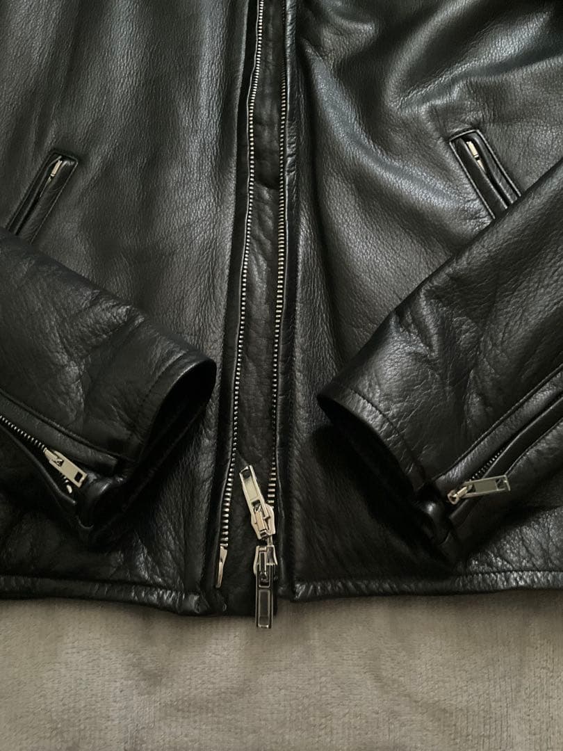 LITHIUM HOMME リチウムオム　レザーシングルライダースジャケット