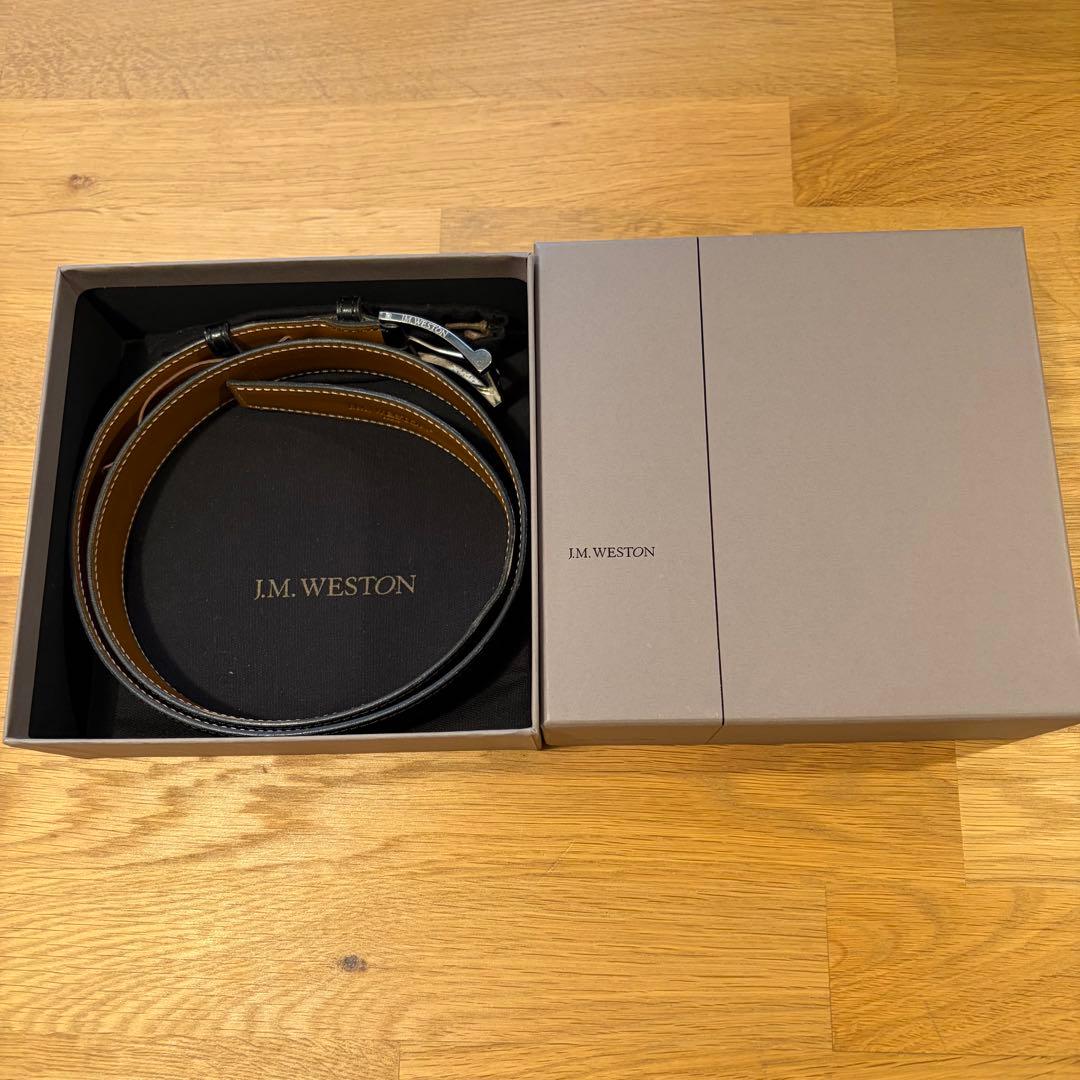 J.M. Weston 黒 レザー ベルト