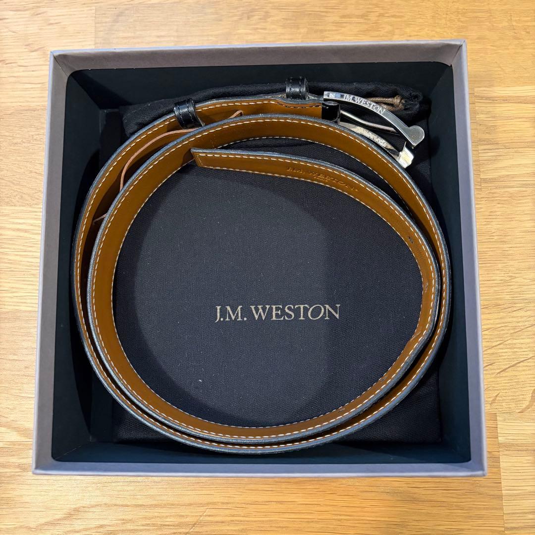 J.M. Weston 黒 レザー ベルト