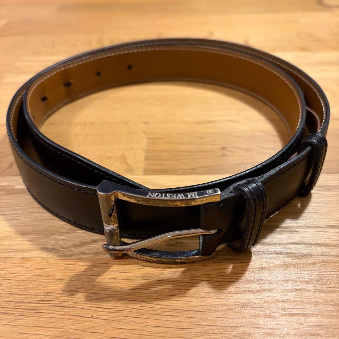 J.M. Weston 黒 レザー ベルト