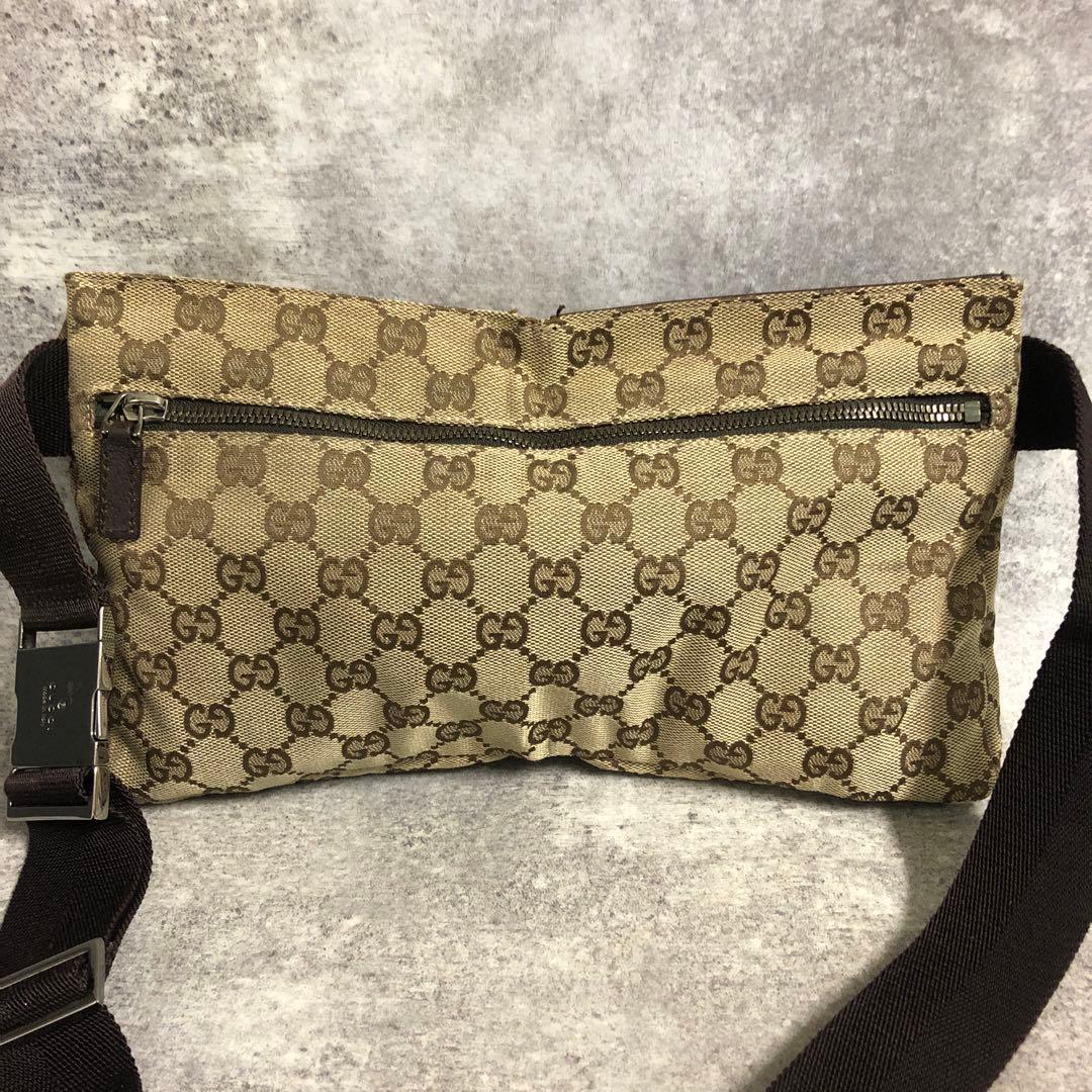■ GUCCI グッチ GGキャンバス ボディバッグ ウエストバッグ 28566