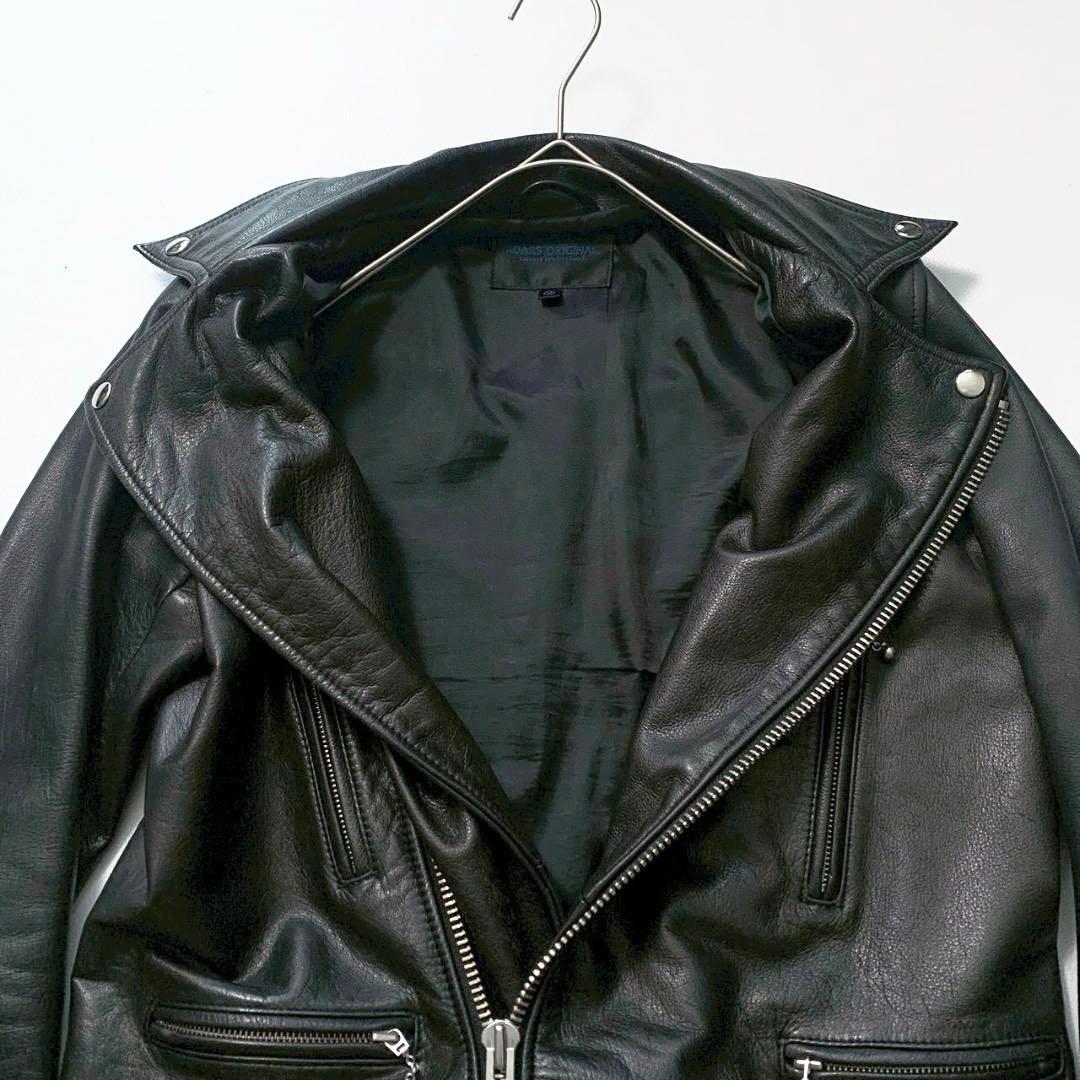 【美品】ロアーズオリジナル ダブル ライダースジャケット 牛革 M ブラック