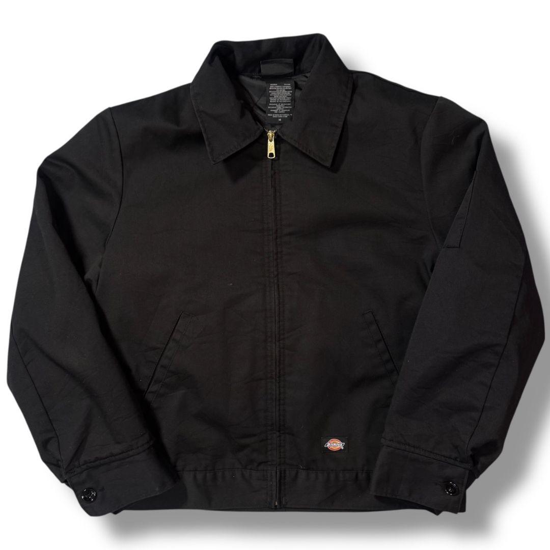 古着 00s Dickies ワークジャケット ブラック キルティング 無地