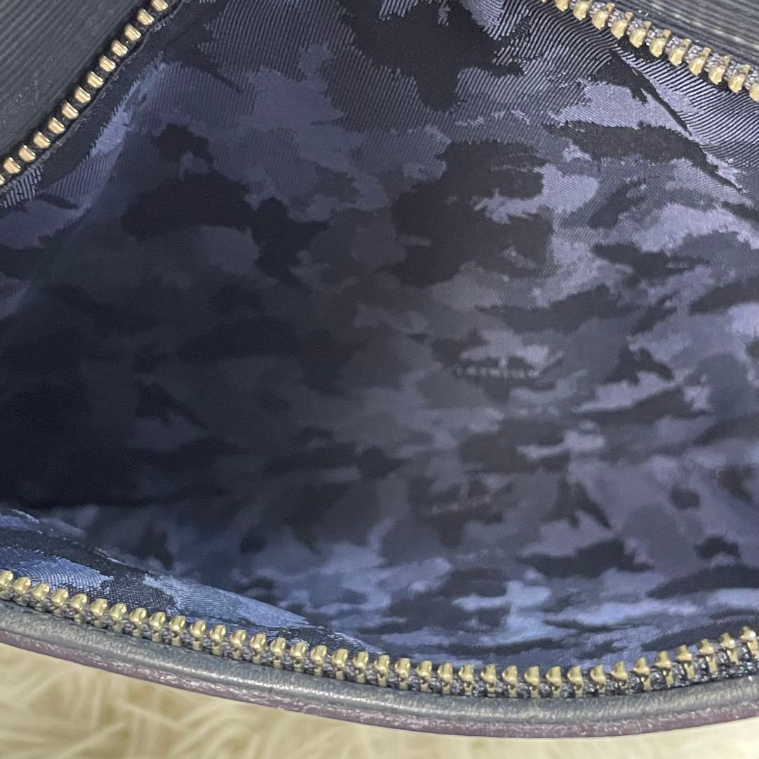 美品 aniary アニアリ ブリーフケース ビジネスバッグ レザー ネイビー