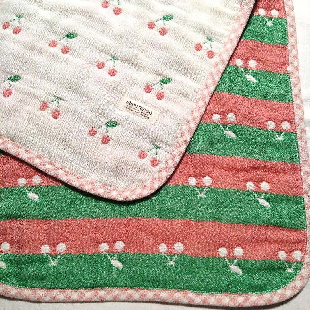 えっこ☆りんご☆6重ガーゼハンカチ タオル☆ハンドメイド