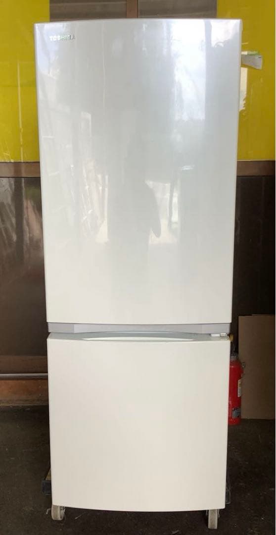 東芝 2ドア冷蔵庫 GR-P15BS(W) 2018年製 153L ホワイト