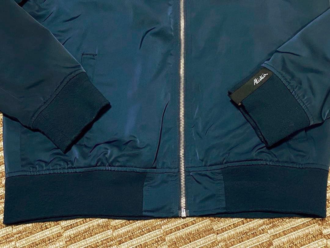 アリステア スカジャン MA-1 両面刺繍 鷹 和柄 刺繍ジャケットXLネイビー