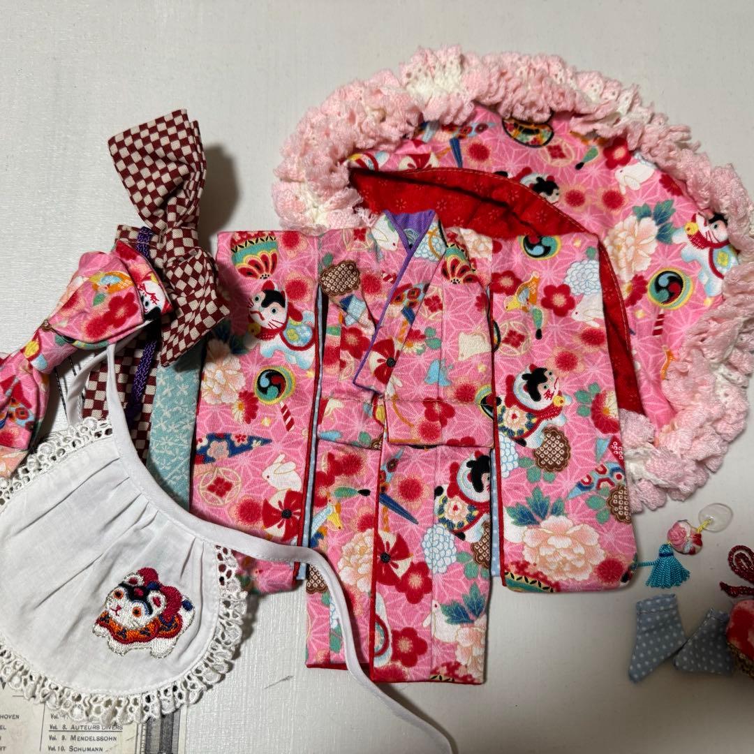アンティーク❤️ ブライス　着物　可愛い柄セット　ピンク
