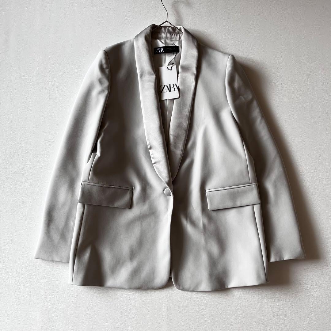 新品タグ付き✨ZARA　パンツスーツ　セットアップ　現行　ライトグレー　洗える