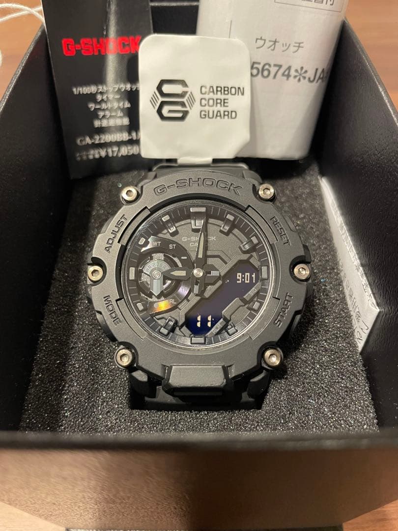 【完品美品】CASIO G-SHOCK GA-2200BB-1AJF ブラック