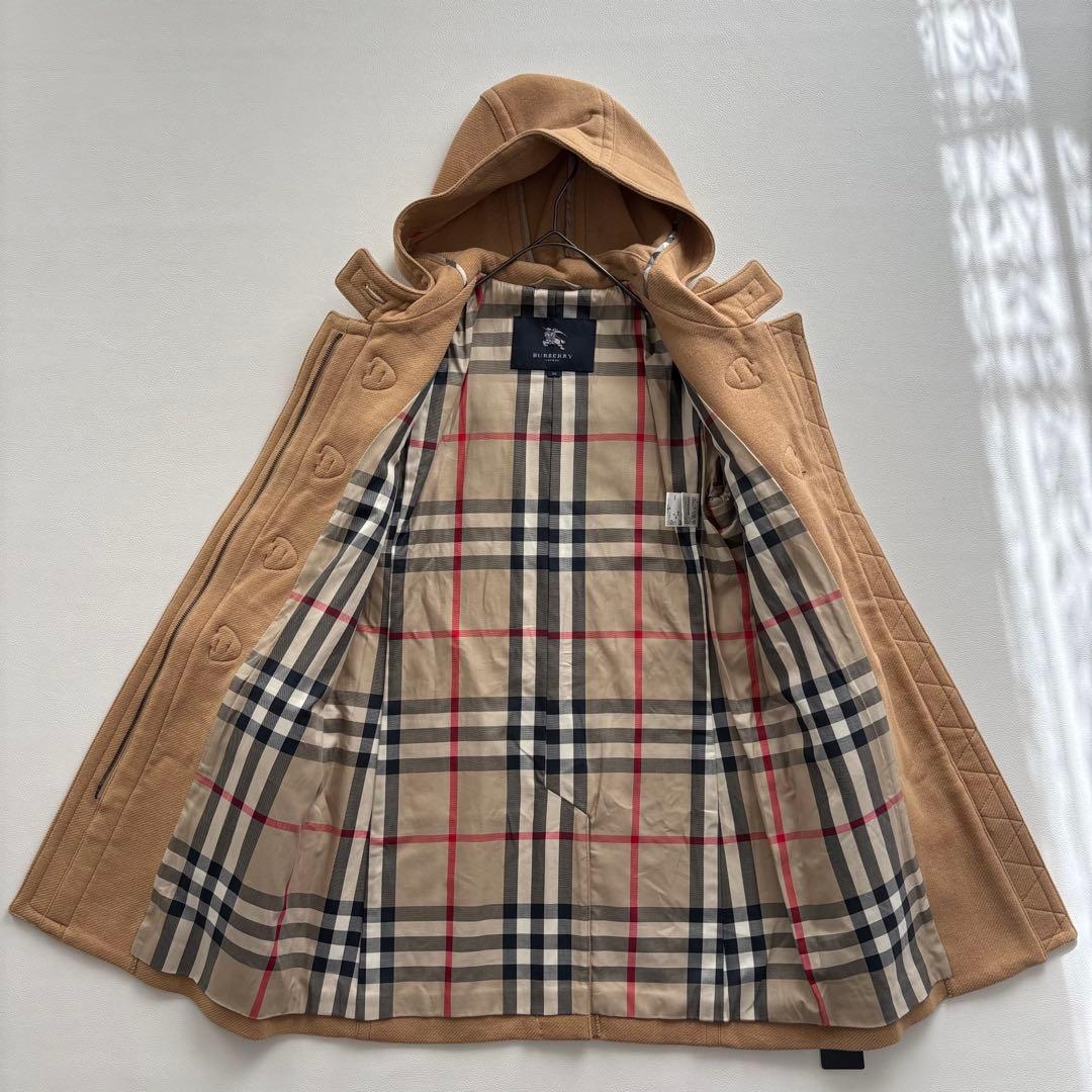 02438C 未使用品　バーバリーロンドン　ダッフルコート　ウール　ノバチェック