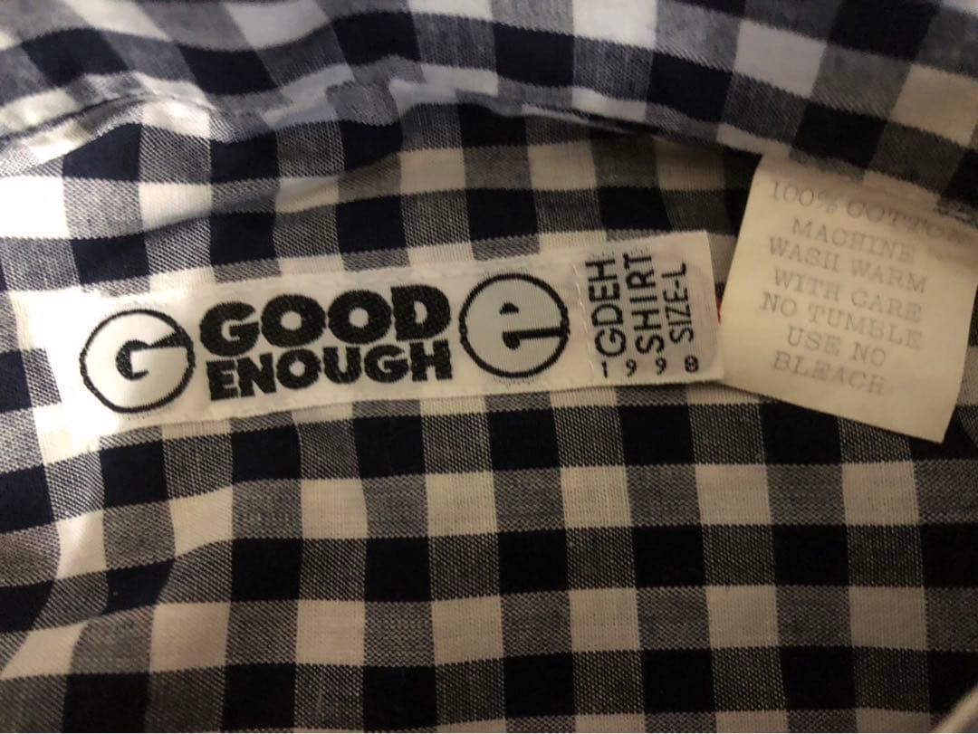 グッドイナフ　背ロゴ半袖シャツ　サイズL