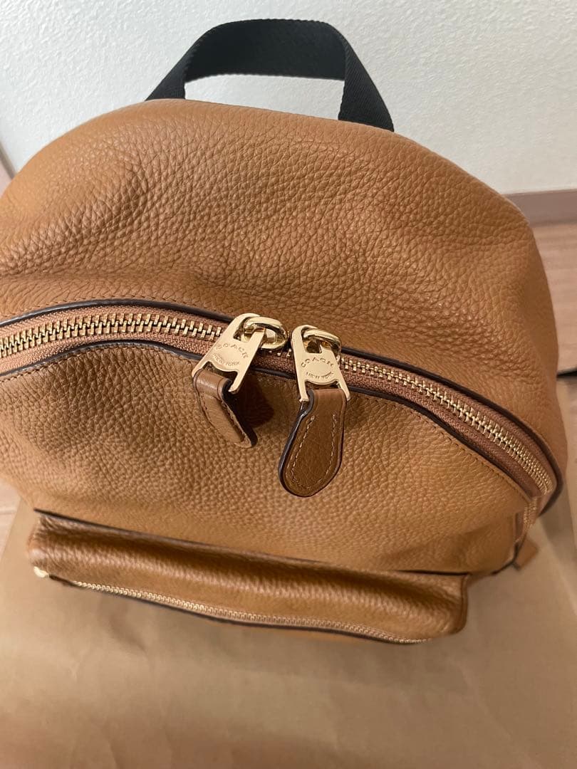 週末セール❗ コーチ　COACH　ブラウン　茶色　レザー　リュック　バックパック